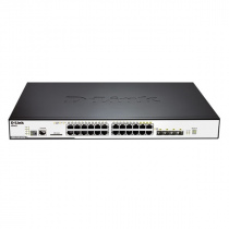 D-Link DGS-3120-24PC(EI) 20埠 10/100/1000Base-T PoE + 4埠Combo 10/100/1000Base-T PoE/SFP + 兩埠實體堆疊埠。