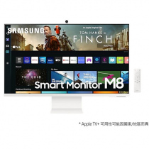 SAMSUNG 32吋4K智慧聯網平面顯示器S32BM801UC(M8/白色)