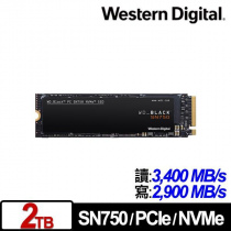 WD 黑標 SN750 2TB M.2 2280 PCIe SSD