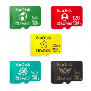 SanDisk microSDXC Nintendo Switch 授權專用記憶卡 64GB、128GB、256GB、512GB、1TB