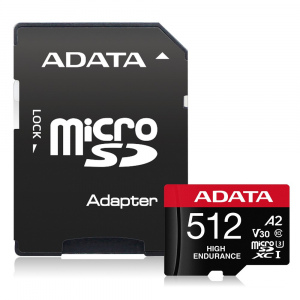 ADATA High Endurance microSDXC/SDHC UHS-I Card 64 GB / 128 GB / 256 GB / 512GB 記憶卡